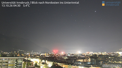 Cámara en directo: Universität Innsbruck / Blick nach Nordosten ins Unterinntal
