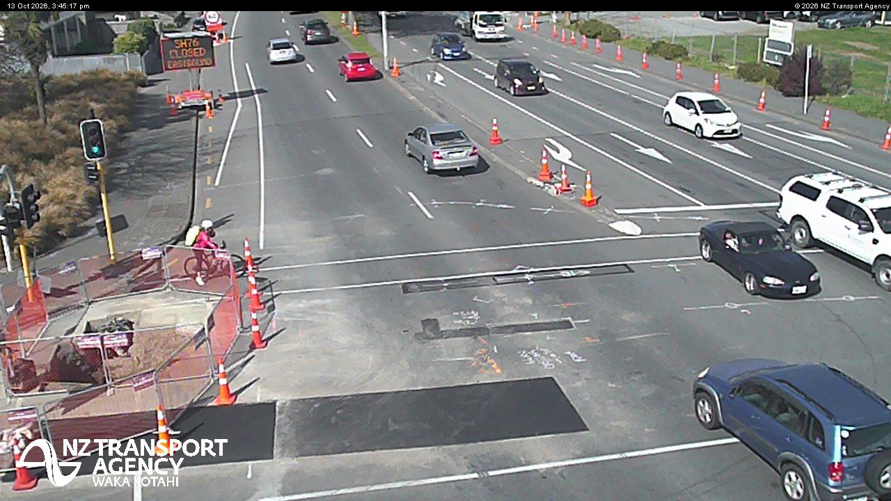 Cámara en directo: East along Brougham St from Antigua St