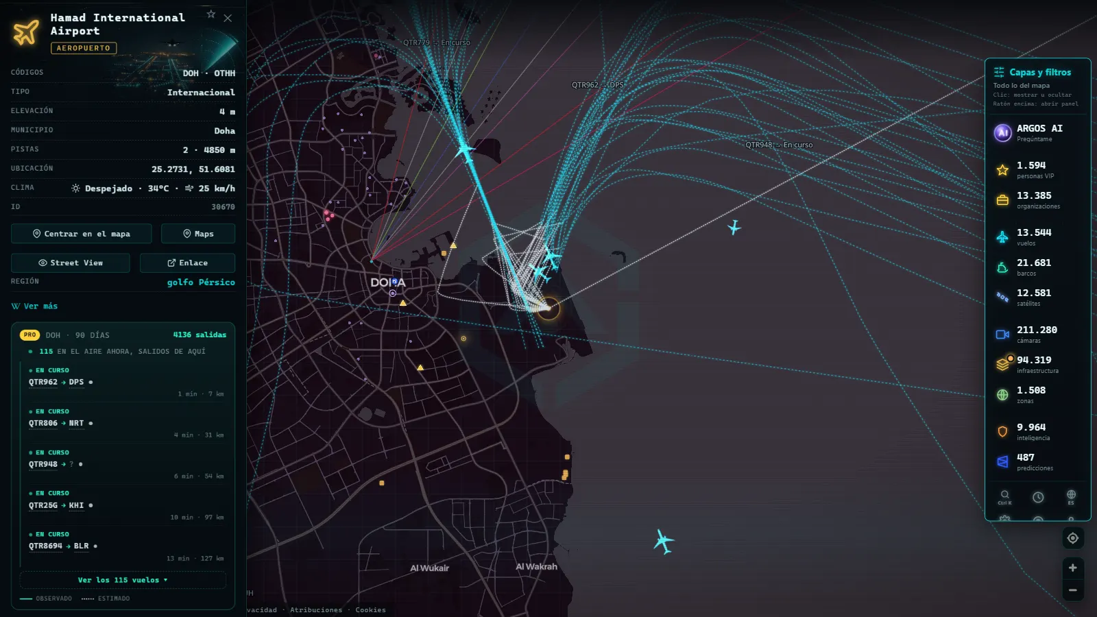 Ficha de Hamad International Airport (Aeropuerto) en el mapa de ARGOS ATLAS