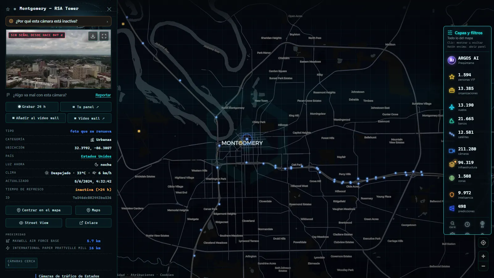 Ficha de Montgomery - RSA Tower (Urbana) en el mapa de ARGOS ATLAS