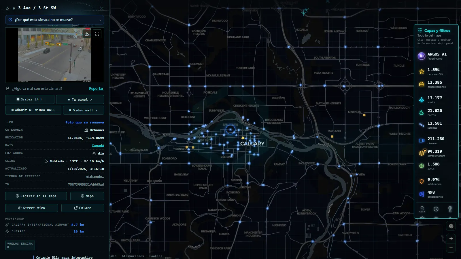 Ficha de 3 Ave / 3 St SW (Urbana) en el mapa de ARGOS ATLAS