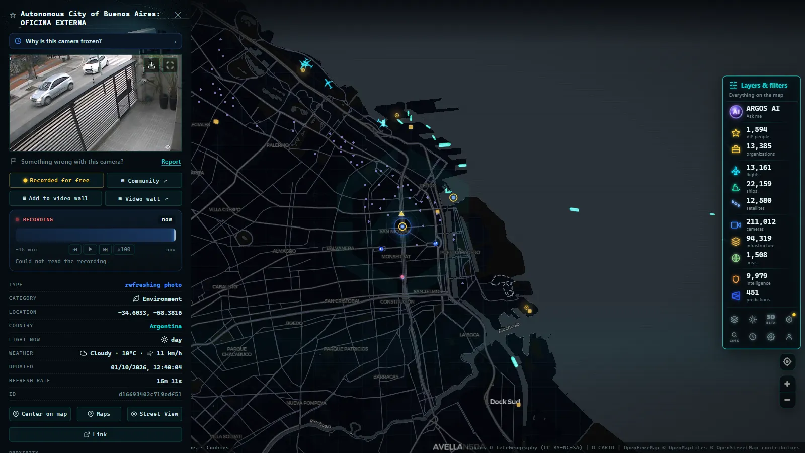 Detail card of Autonomous City of Buenos Aires: OFICINA EXTERNA (Environmental) on the ARGOS ATLAS map