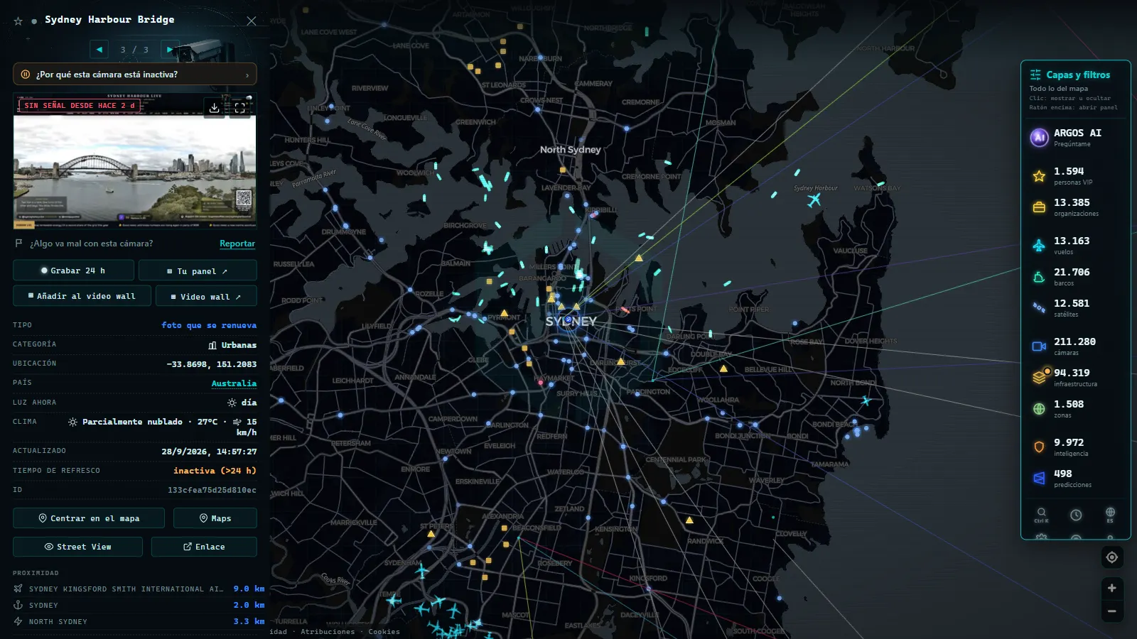 Ficha de Sydney Harbour Bridge (Urbana) en el mapa de ARGOS ATLAS