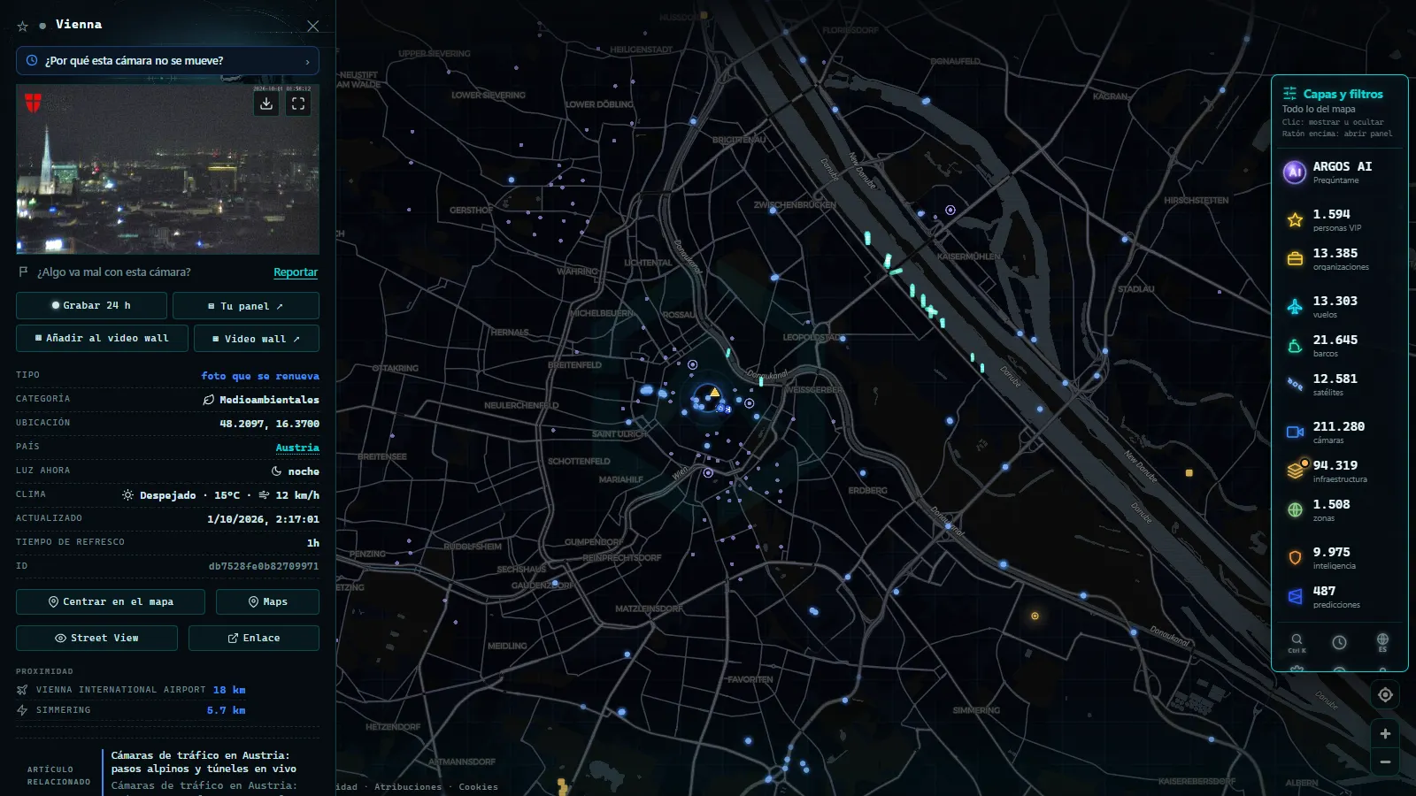 Ficha de Vienna (Medioambiental) en el mapa de ARGOS ATLAS