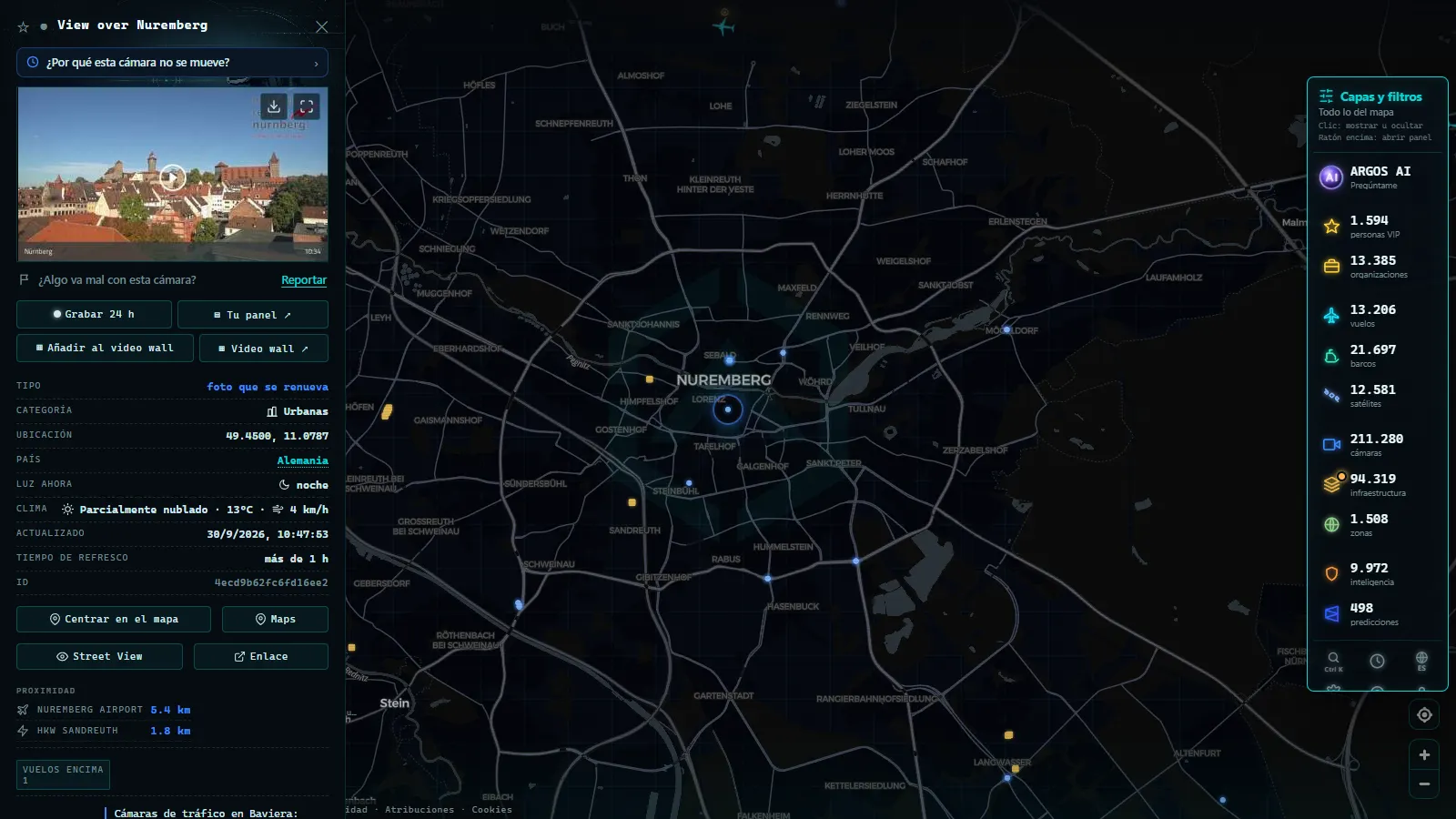 Ficha de View over Nuremberg (Urbana) en el mapa de ARGOS ATLAS