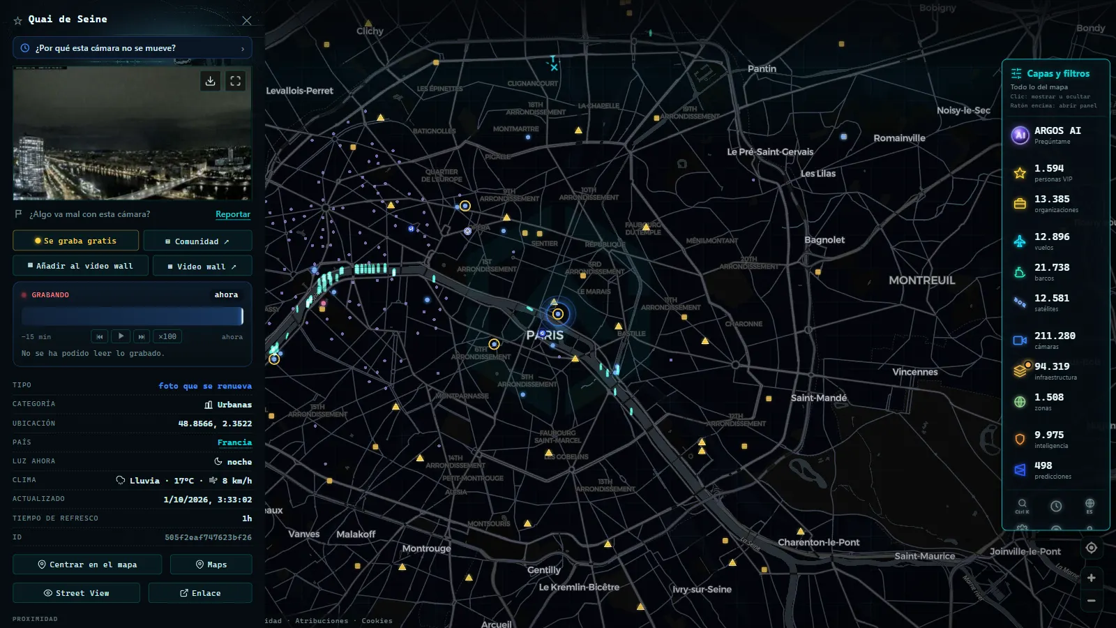 Ficha de Quai de Seine (Urbana) en el mapa de ARGOS ATLAS