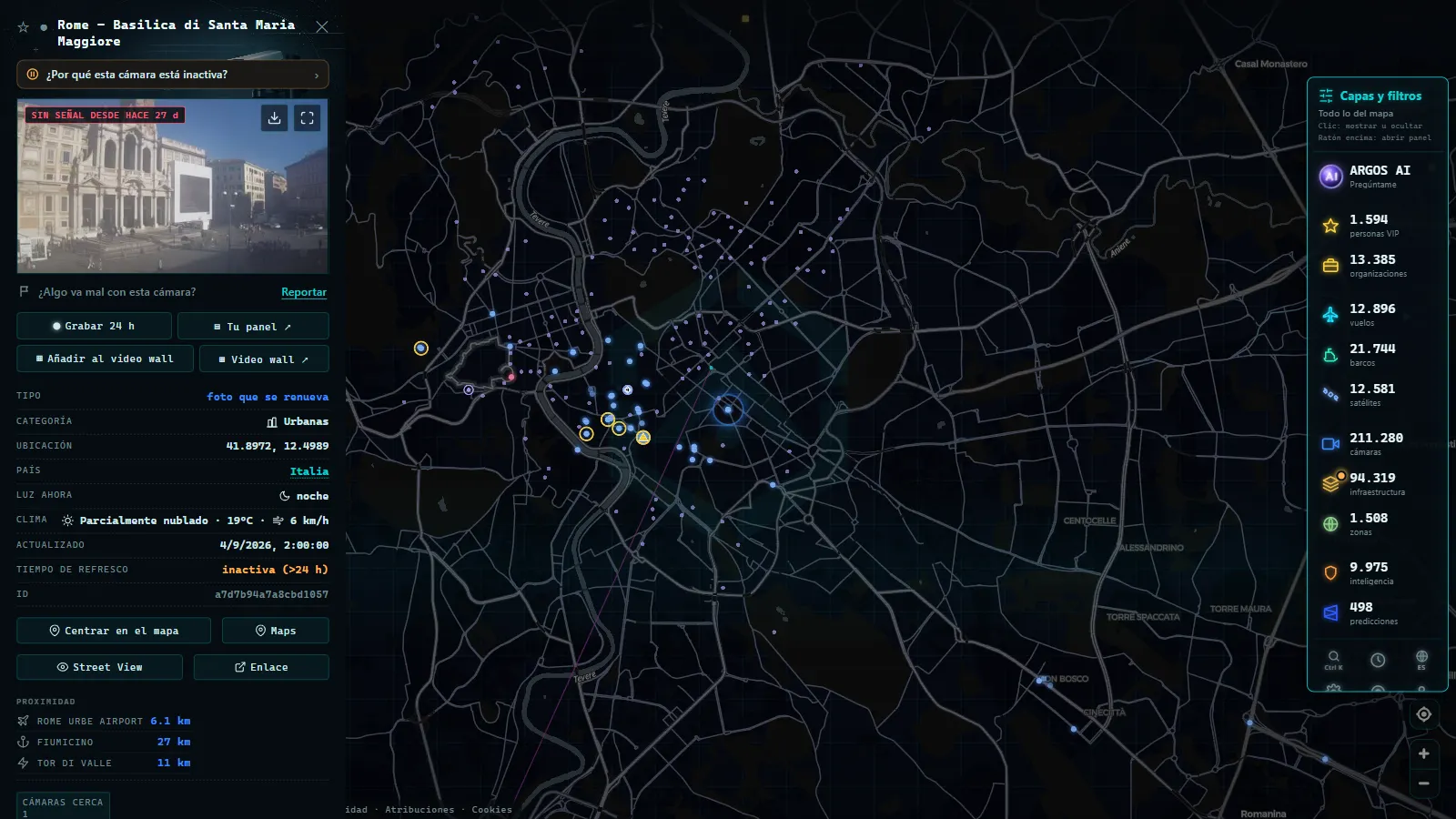 Ficha de Rome - Basilica di Santa Maria Maggiore (Urbana) en el mapa de ARGOS ATLAS