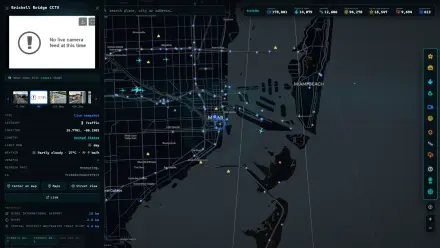 Detail card of Brickell Bridge CCTV (Traffic) on the ARGOS ATLAS map