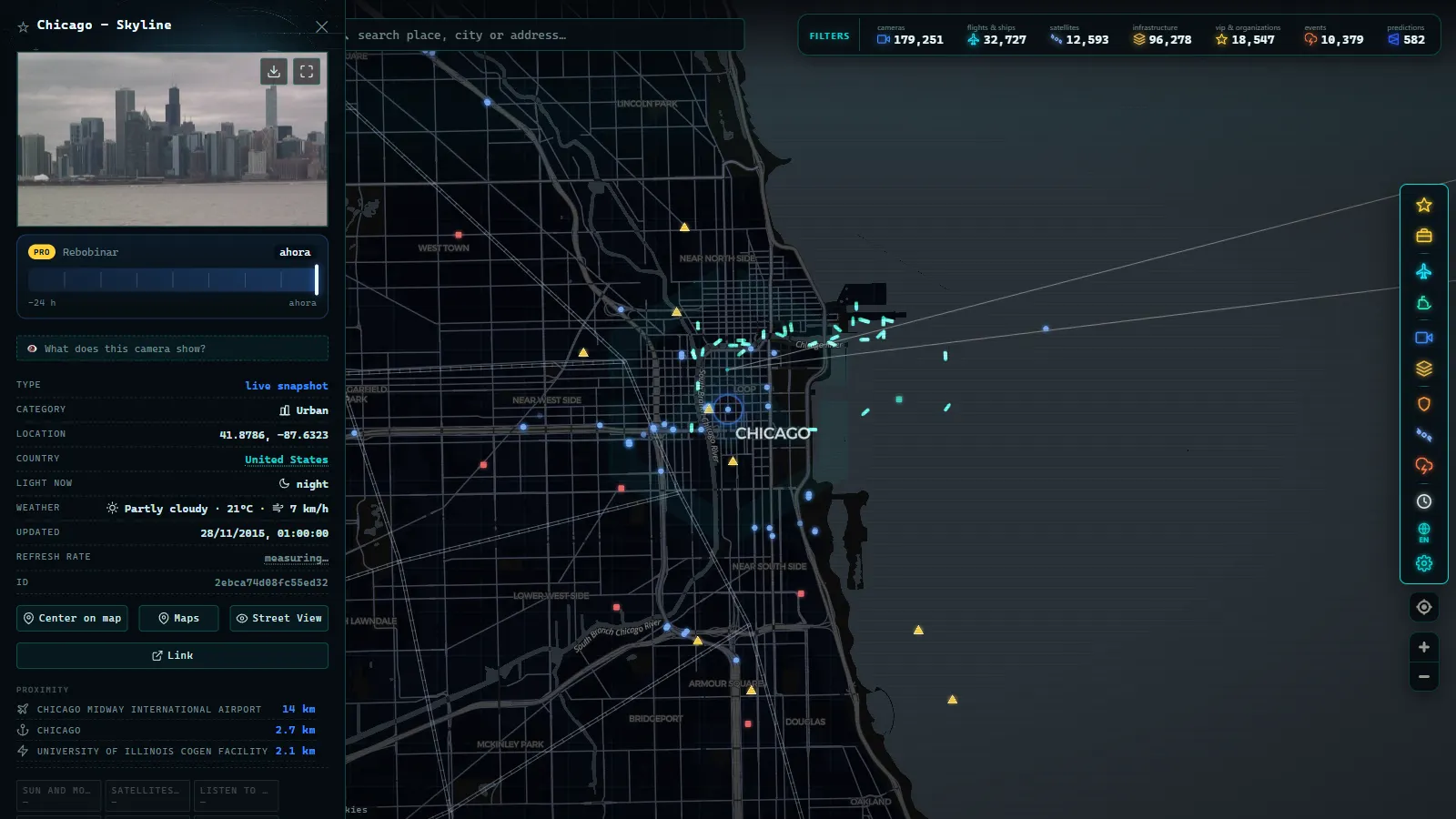 Detail card of Chicago - Skyline (Urban) on the ARGOS ATLAS map