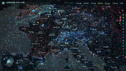 El mapa en vivo de ARGOS ATLAS sobre Suiza
