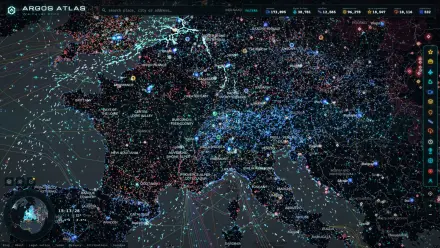 The ARGOS ATLAS live map over Switzerland
