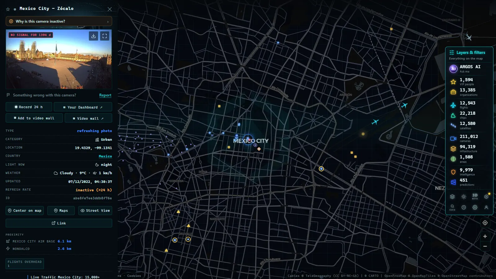 Detail card of Mexico City - Zócalo (Urban) on the ARGOS ATLAS map