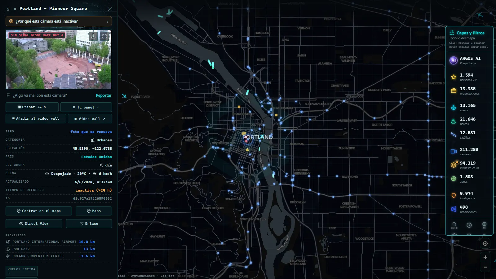 Ficha de Portland - Pioneer Square (Urbana) en el mapa de ARGOS ATLAS