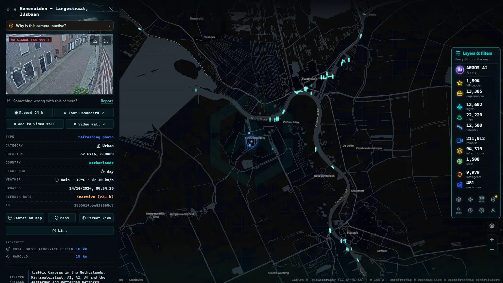 Detail card of Genemuiden - Langestraat, IJsbaan (Urban) on the ARGOS ATLAS map