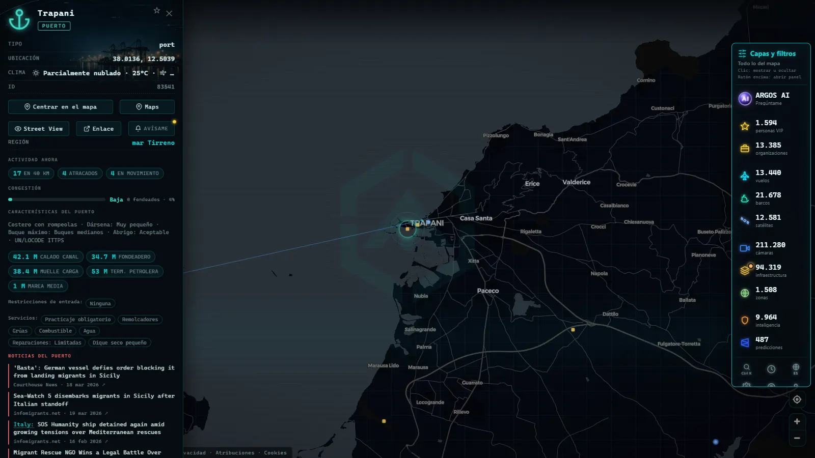 Ficha de Trapani (Puerto) en el mapa de ARGOS ATLAS
