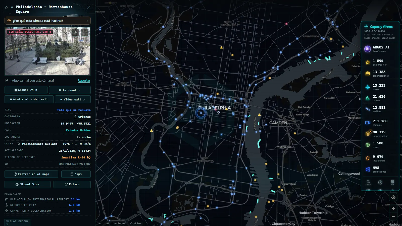 Ficha de Philadelphia - Rittenhouse Square (Urbana) en el mapa de ARGOS ATLAS