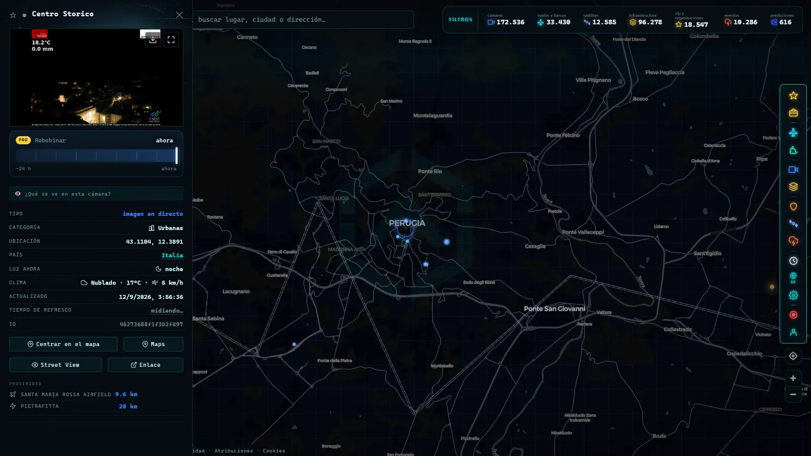 Ficha de Centro Storico (Urbana) en el mapa de ARGOS ATLAS