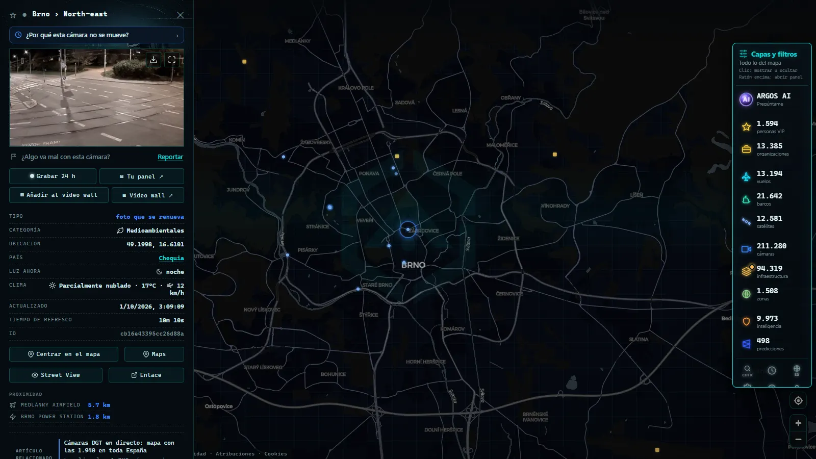 Ficha de Brno › North-east (Medioambiental) en el mapa de ARGOS ATLAS