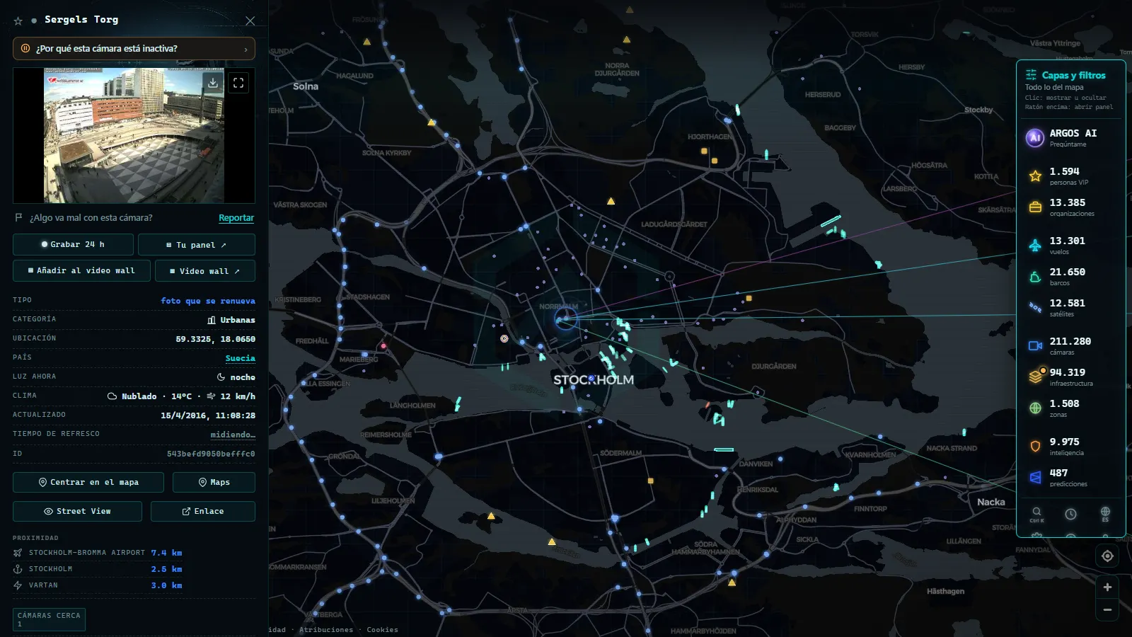 Ficha de Sergels Torg (Urbana) en el mapa de ARGOS ATLAS