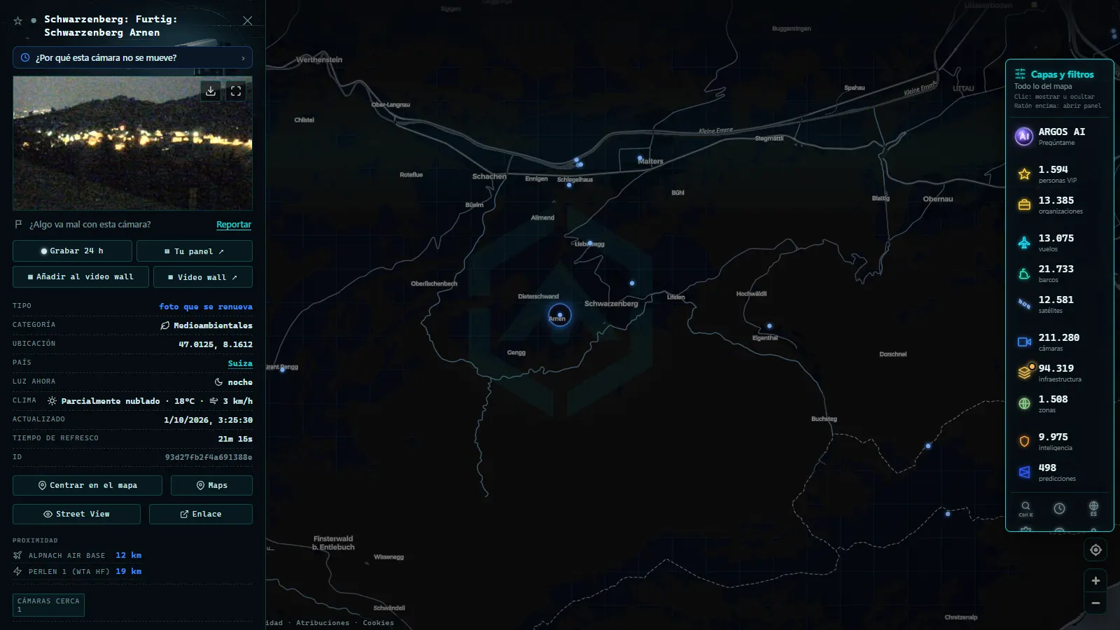 Ficha de Schwarzenberg: Furtig: Schwarzenberg Arnen (Medioambiental) en el mapa de ARGOS ATLAS