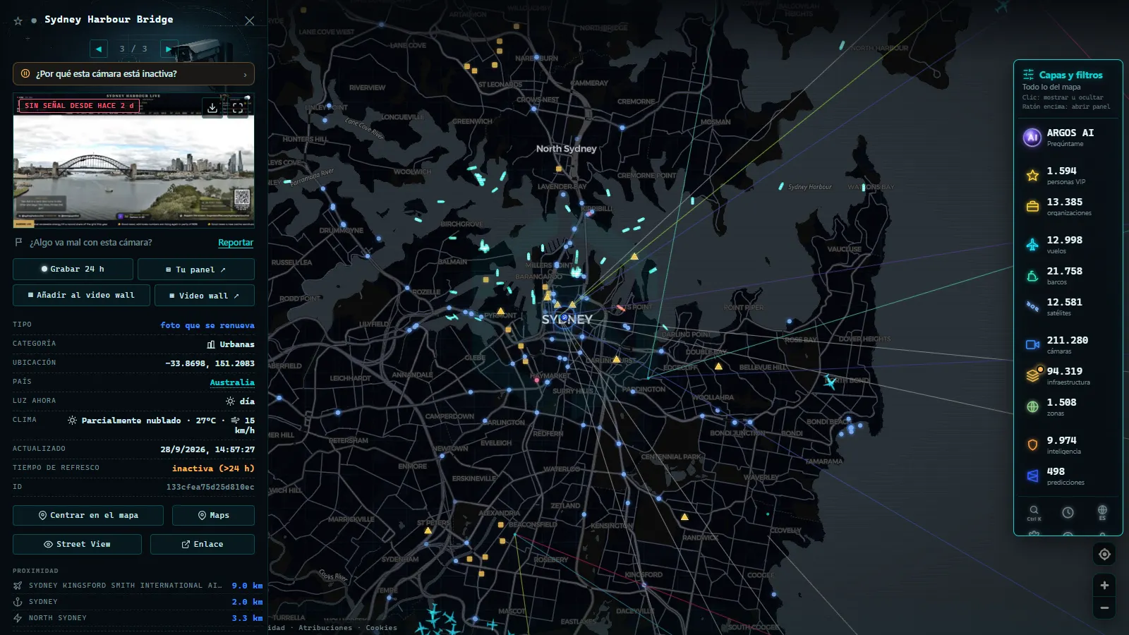 Ficha de Sydney Harbour Bridge (Urbana) en el mapa de ARGOS ATLAS