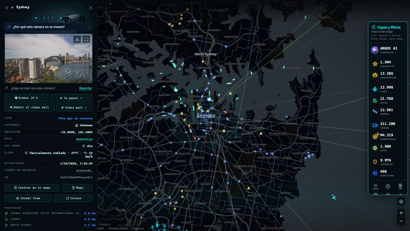 Ficha de Sydney (Urbana) en el mapa de ARGOS ATLAS