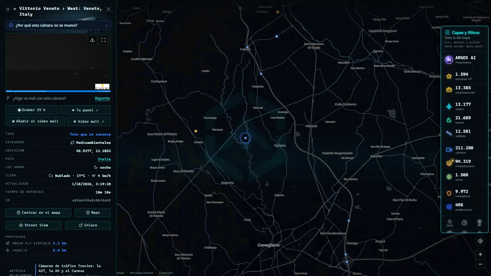 Ficha de Vittorio Veneto › West: Veneto, Italy (Medioambiental) en el mapa de ARGOS ATLAS