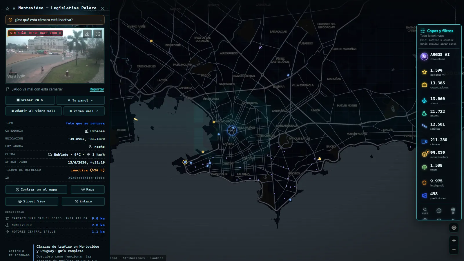 Ficha de Montevideo - Legislative Palace (Urbana) en el mapa de ARGOS ATLAS