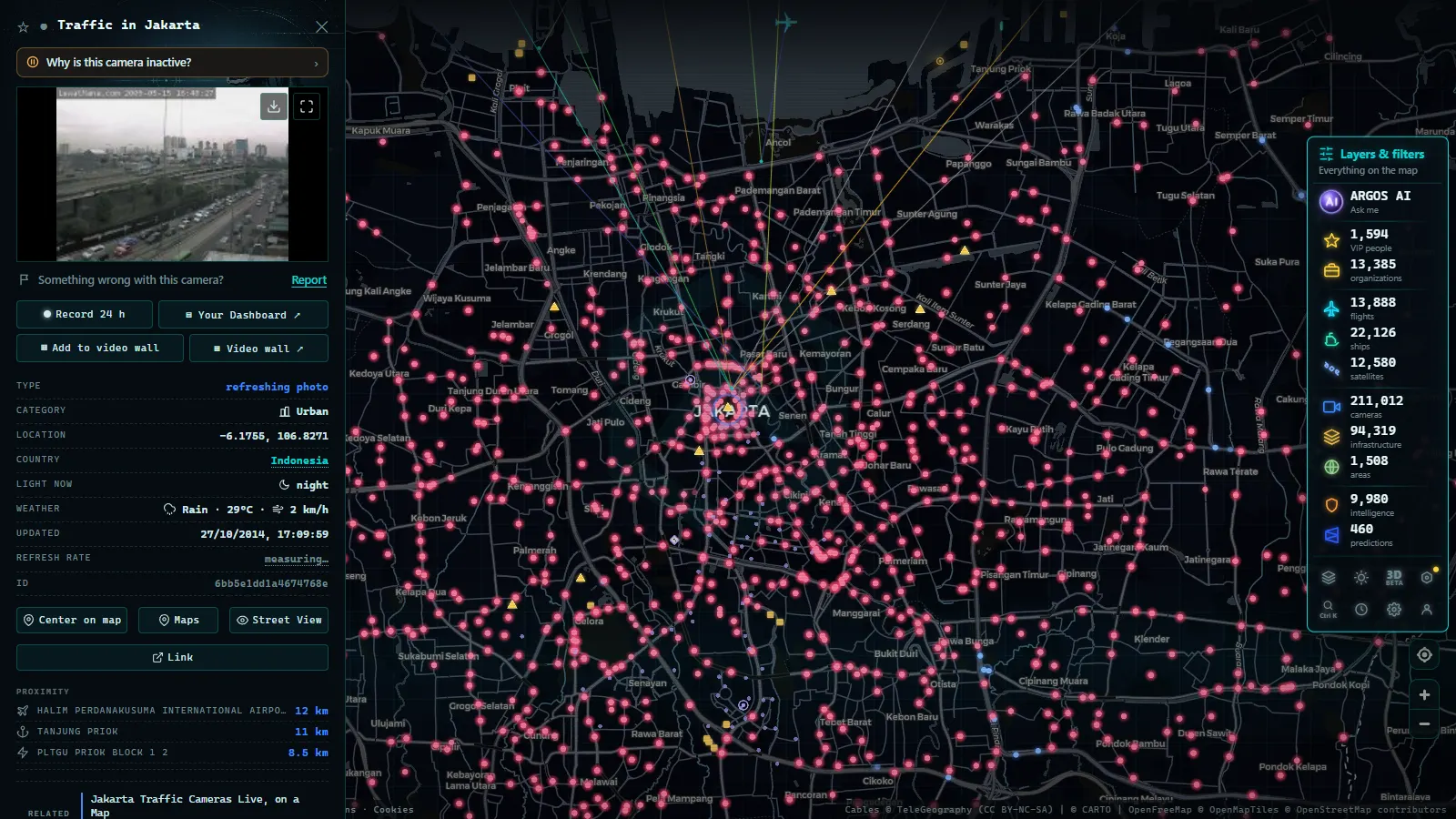 Detail card of Traffic in Jakarta (Urban) on the ARGOS ATLAS map