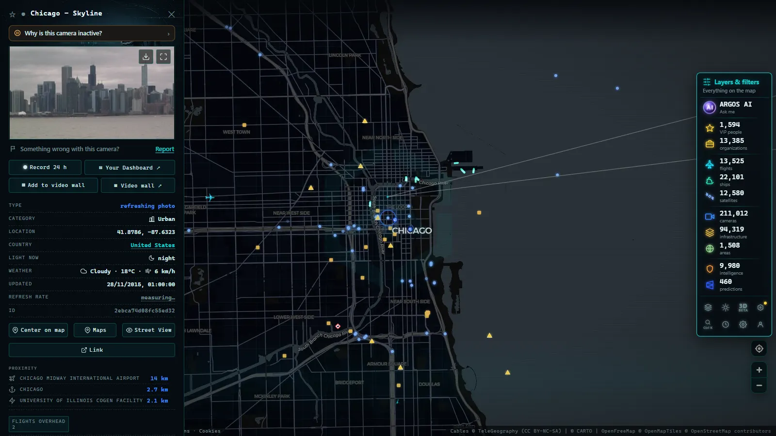 Detail card of Chicago - Skyline (Urban) on the ARGOS ATLAS map
