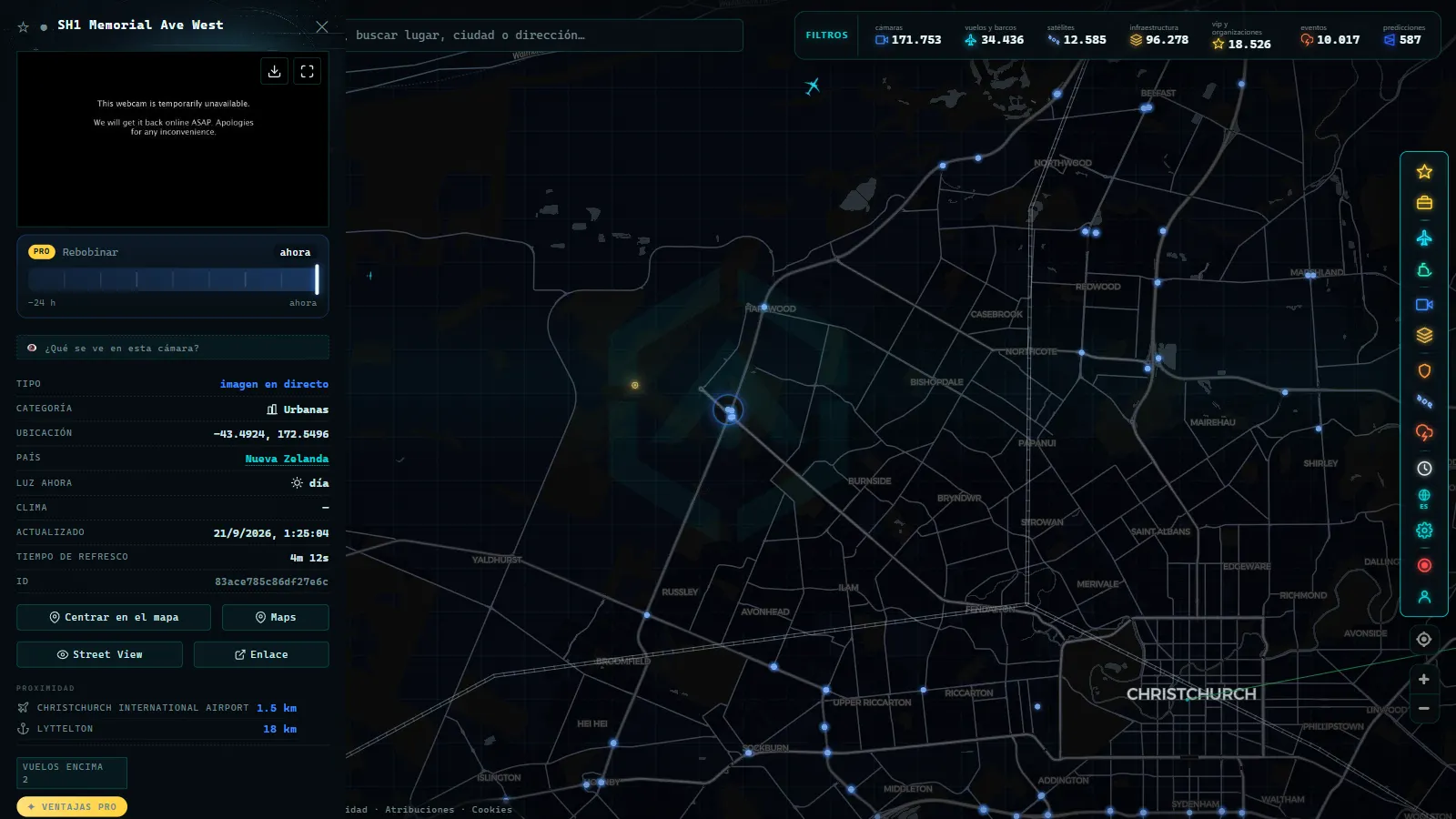 Ficha de SH1 Memorial Ave West (Urbana) en el mapa de ARGOS ATLAS