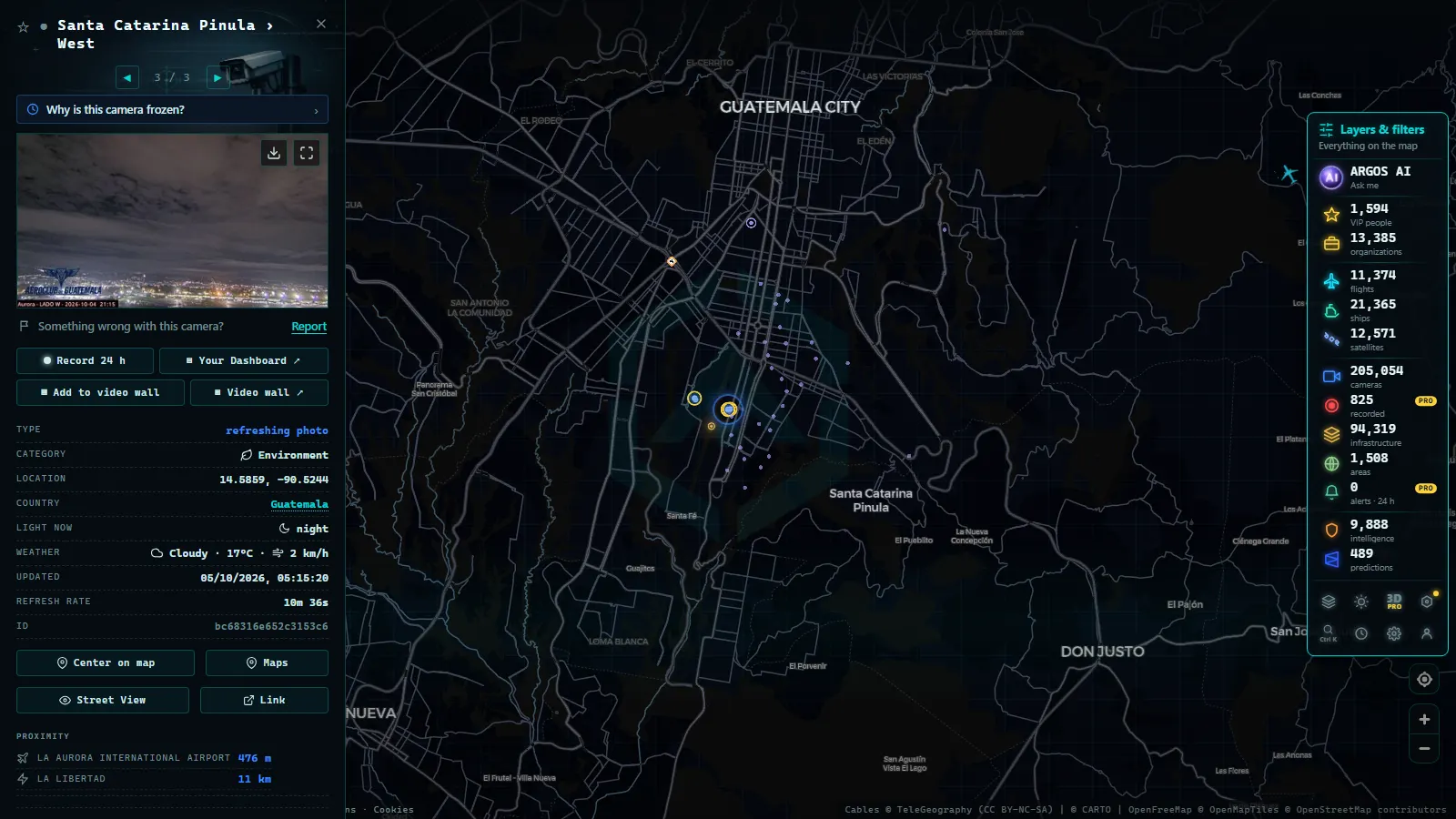 Detail card of Santa Catarina Pinula › West (Environmental) on the ARGOS ATLAS map