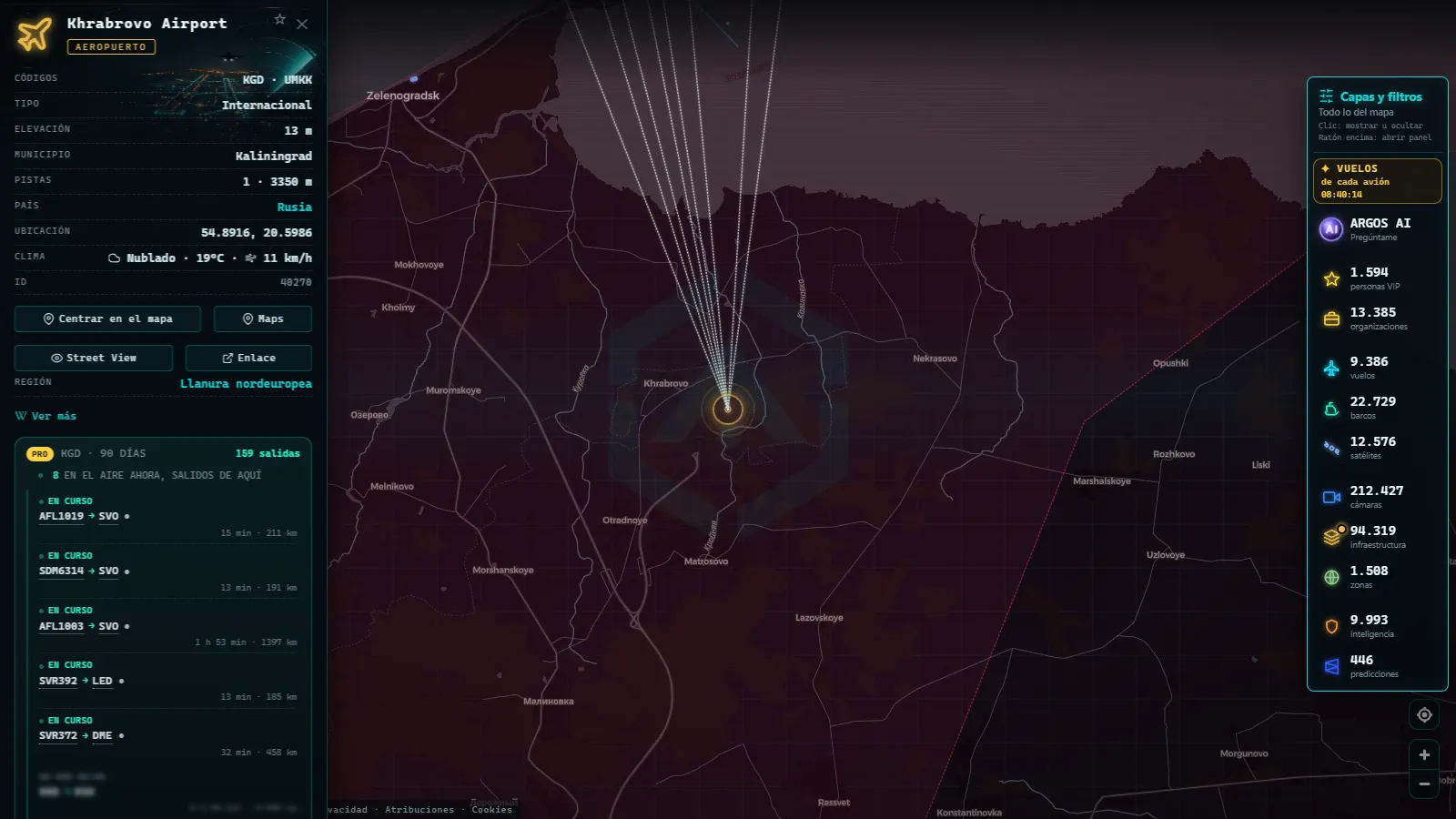 Ficha de Khrabrovo Airport (Aeropuerto) en el mapa de ARGOS ATLAS