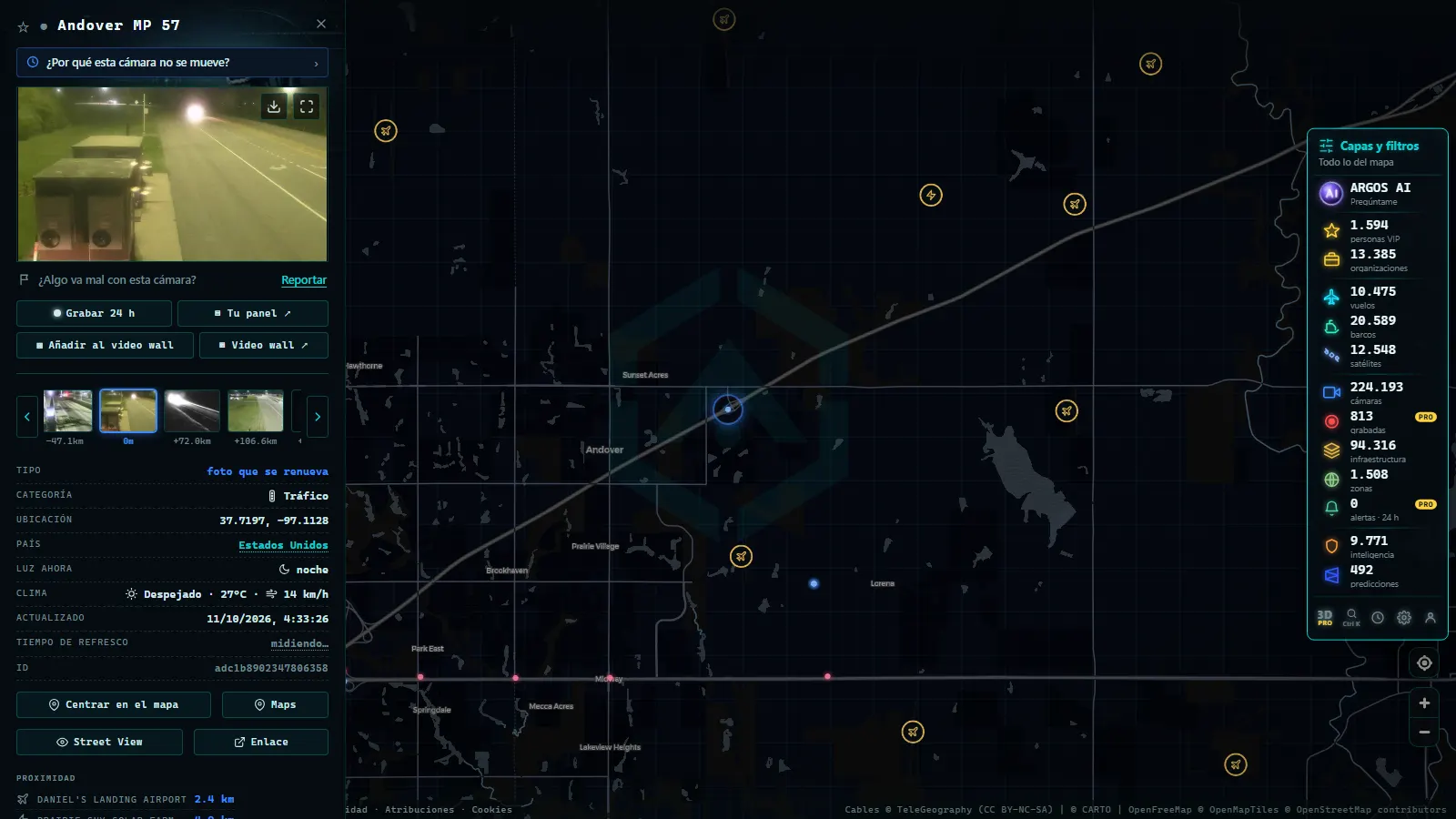 Ficha de Andover MP 57 (Tráfico) en el mapa de ARGOS ATLAS