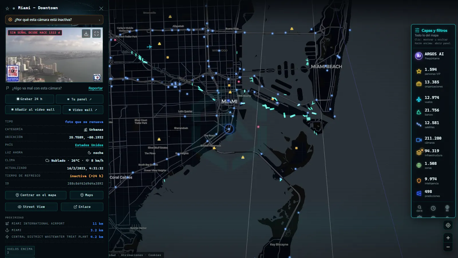 Ficha de Miami - Downtown (Urbana) en el mapa de ARGOS ATLAS