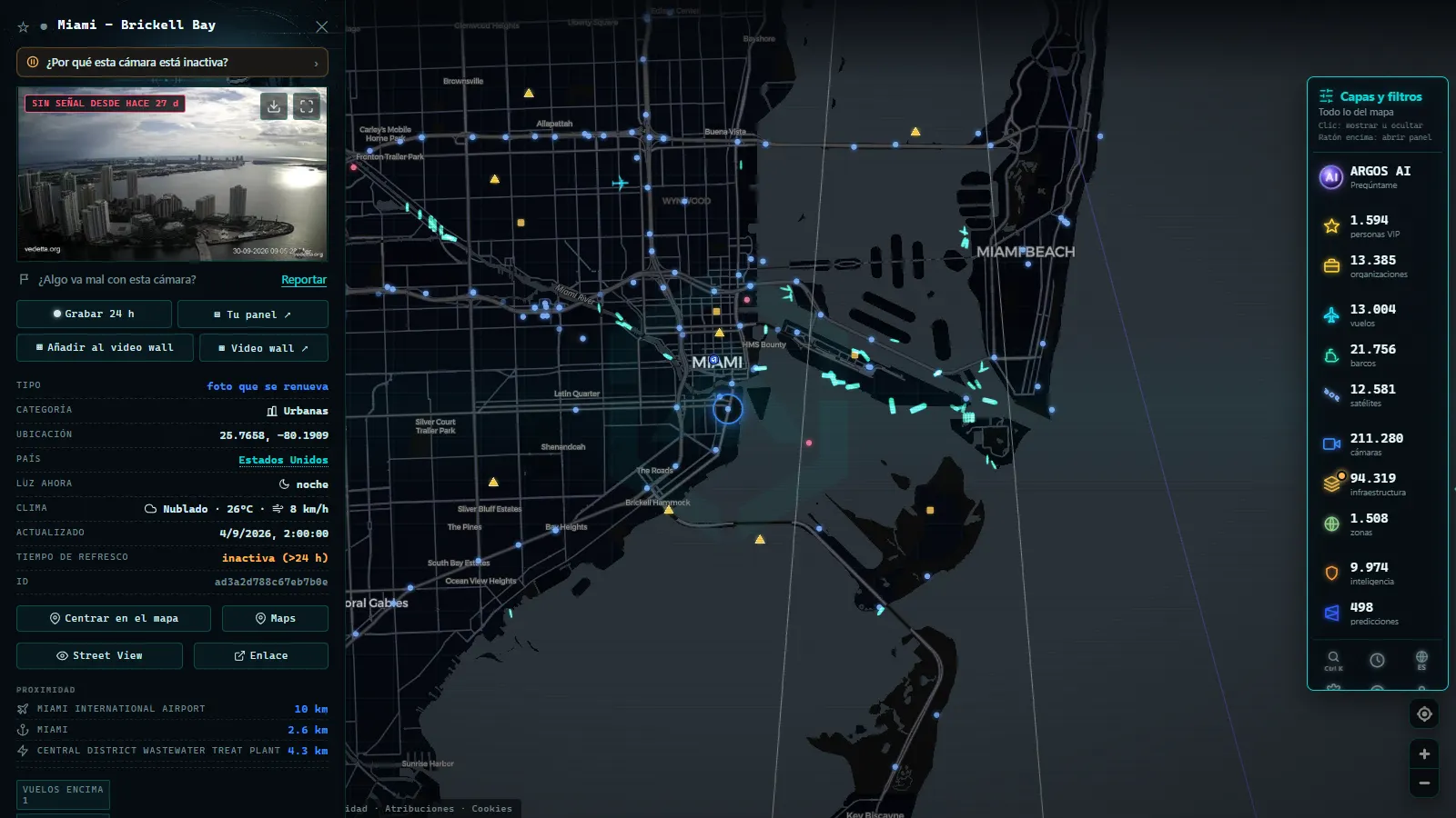Ficha de Miami - Brickell Bay (Urbana) en el mapa de ARGOS ATLAS
