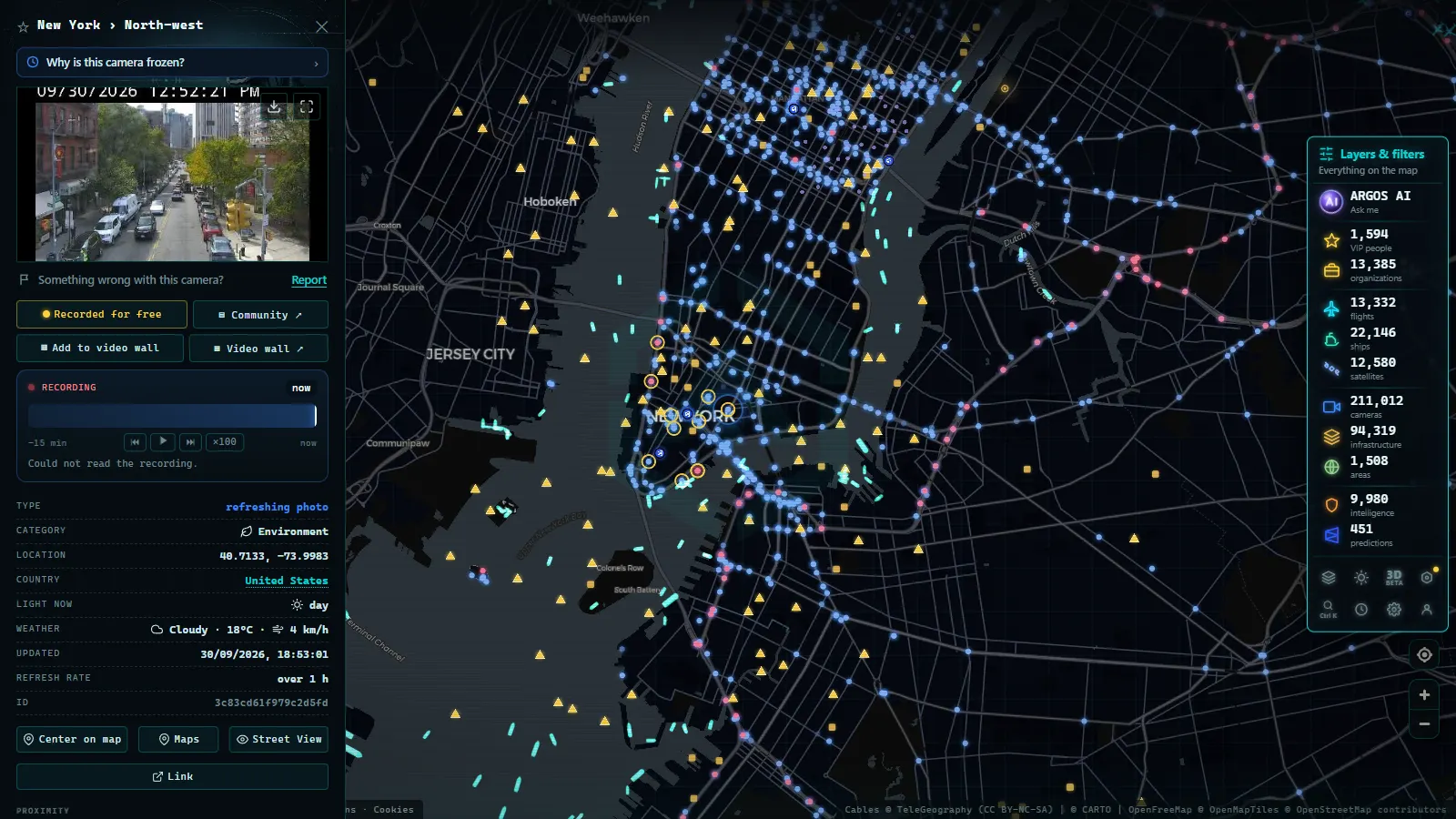 Detail card of New York › North-west (Environmental) on the ARGOS ATLAS map