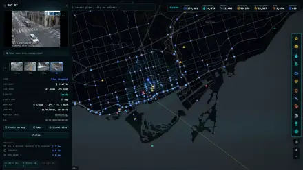 Detail card of BAY ST (Traffic) on the ARGOS ATLAS map