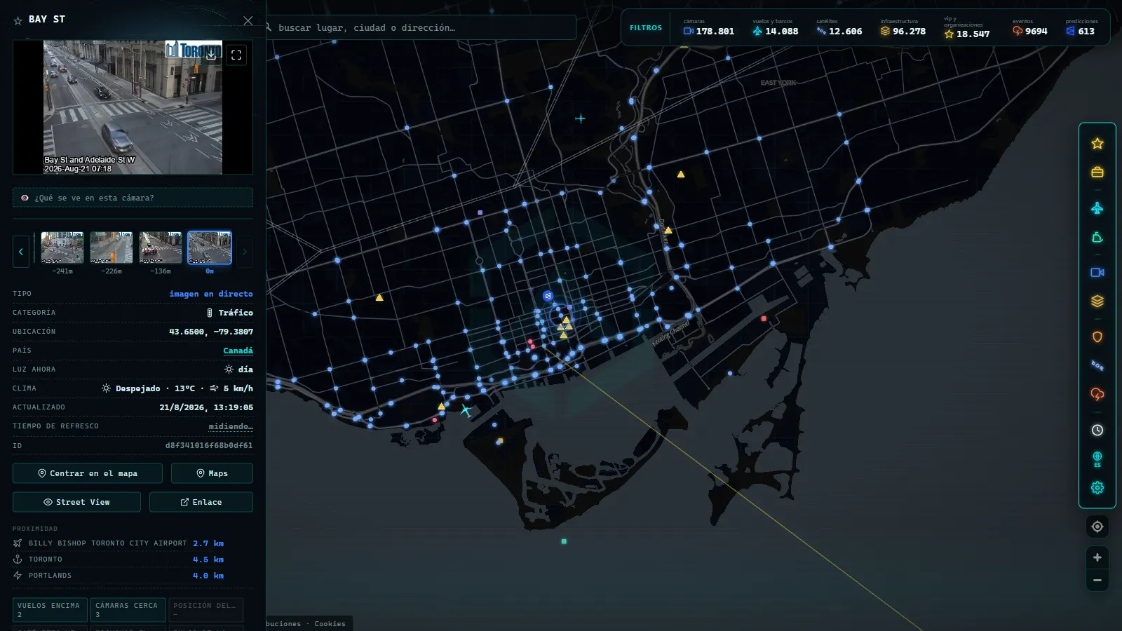 Ficha de BAY ST (Tráfico) en el mapa de ARGOS ATLAS