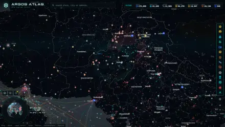 The ARGOS ATLAS live map over Pakistan