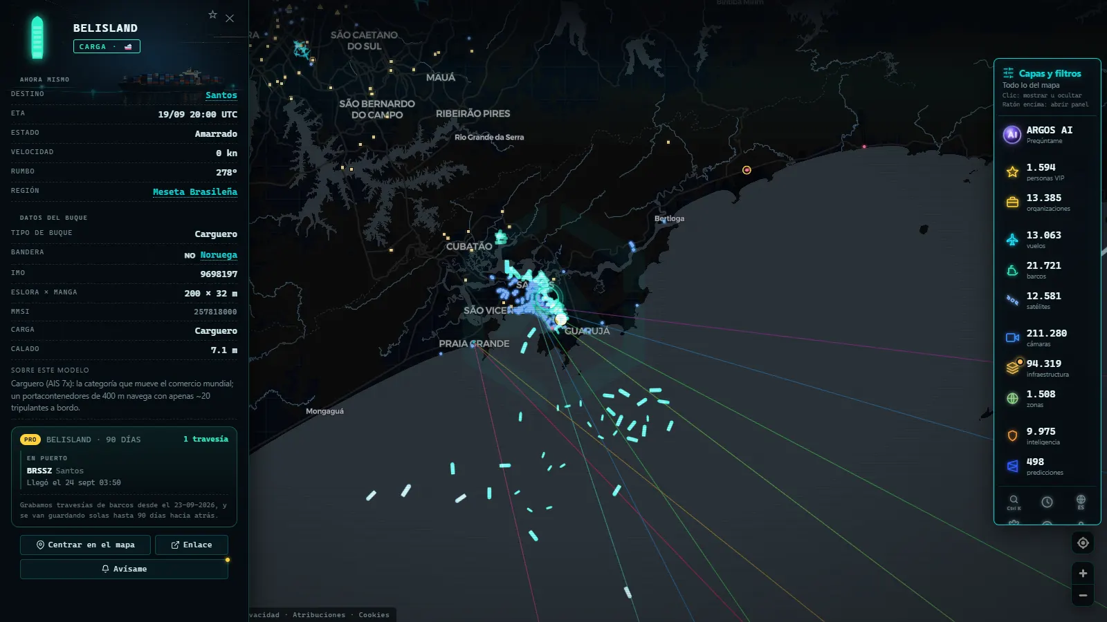 Ficha de BELISLAND (cargo · NO) en el mapa de ARGOS ATLAS