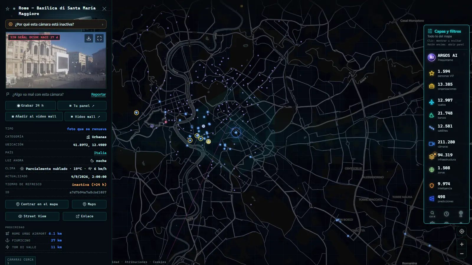 Ficha de Rome - Basilica di Santa Maria Maggiore (Urbana) en el mapa de ARGOS ATLAS