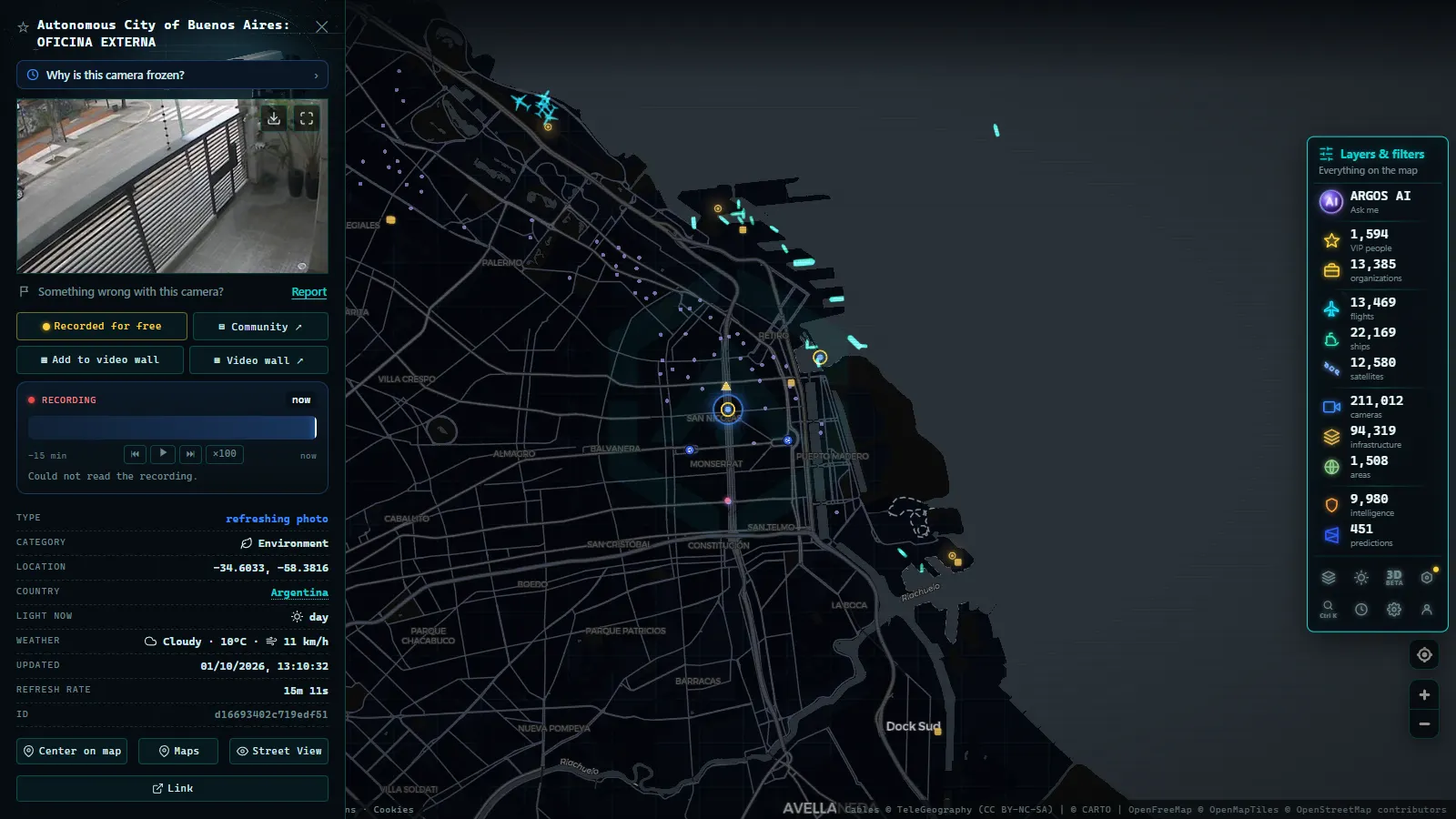 Detail card of Autonomous City of Buenos Aires: OFICINA EXTERNA (Environmental) on the ARGOS ATLAS map