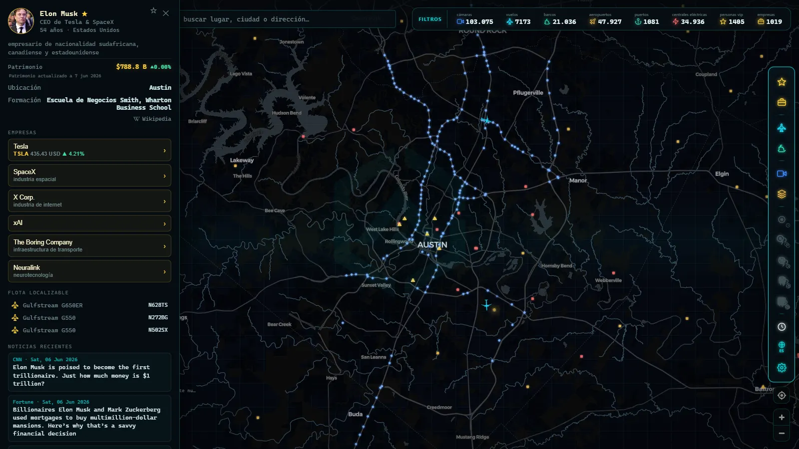 Ficha de una gran fortuna en ARGOS ATLAS